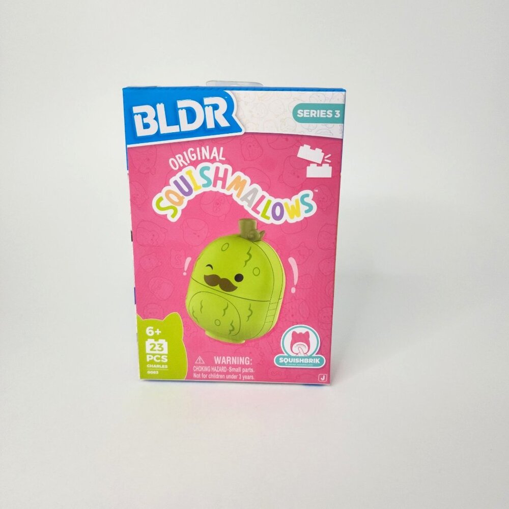 Original Squishmallows BLDR Series 3 Charles The Pickle 23-Piece Buildable Toy F